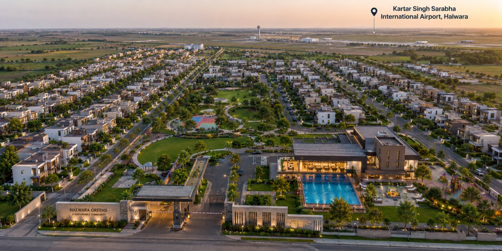 Halwara Greens development, opposite Kartar Singh Sarabha International Airport